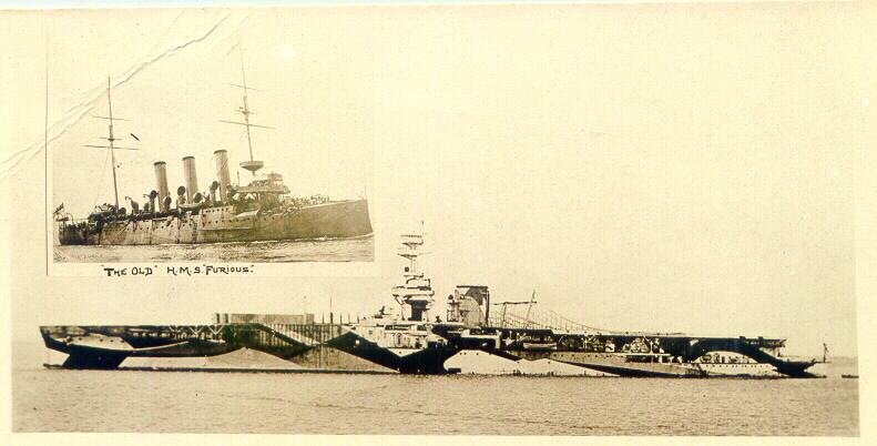 HMS Furious in 1918